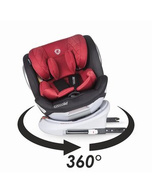 Akciós Coccolle Lyra 360°-ban forgatható Isofix autosülés 0-36 kg Dahlia Red